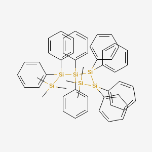molecular formula C54H58Si6 B11951089 Hexasilane, 1,1,1,6,6,6-hexamethyl-2,2,3,3,4,4,5,5-octaphenyl- CAS No. 89634-96-8