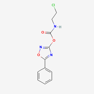 molecular formula C11H10ClN3O3 B11951175 5-phenyl-1,2,4-oxadiazol-3-yl N-(2-chloroethyl)carbamate 