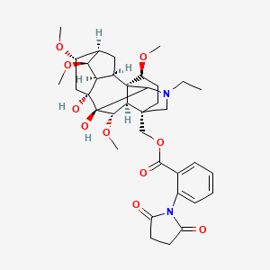 molecular formula C36H48N2O10 B1195118 Lycaconitine 
