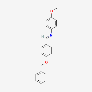molecular formula C21H19NO2 B11951181 N-{(E)-[4-(benzyloxy)phenyl]methylidene}-4-methoxyaniline 
