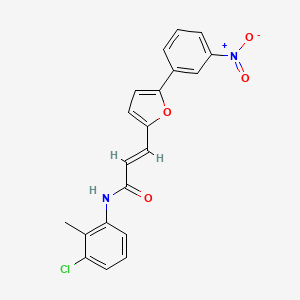 molecular formula C20H15ClN2O4 B11951289 N-(3-Chloro-2-methylphenyl)-3-(5-(3-nitrophenyl)furan-2-yl)acrylamide CAS No. 853351-19-6