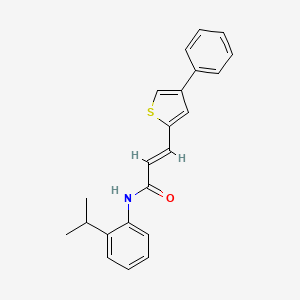 molecular formula C22H21NOS B11951307 N-(2-Isopropylphenyl)-3-(4-phenyl-2-thienyl)-2-propenamide CAS No. 853348-20-6