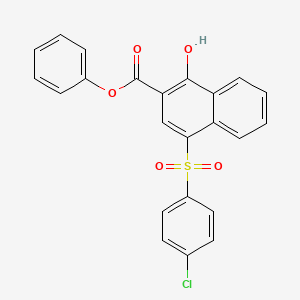 molecular formula C23H15ClO5S B11951309 Phenyl 4-((4-chlorophenyl)sulfonyl)-1-hydroxy-2-naphthoate CAS No. 27052-28-4