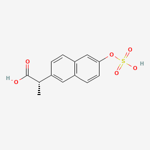 molecular formula C13H12O6S B1195134 Desmethylnaproxen-6-O-sulfate CAS No. 69391-09-9