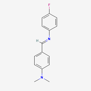 molecular formula C15H15FN2 B11951344 N-(4-(Dimethylamino)benzylidene)-4-fluoroaniline CAS No. 20534-70-7