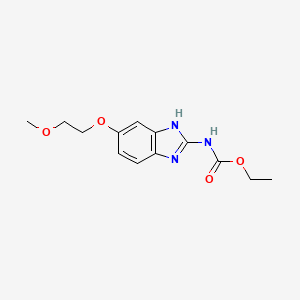 molecular formula C13H17N3O4 B11951346 Ethyl 5-(2-methoxyethoxy)-1H-benzimidazol-2-ylcarbamate CAS No. 882865-01-2