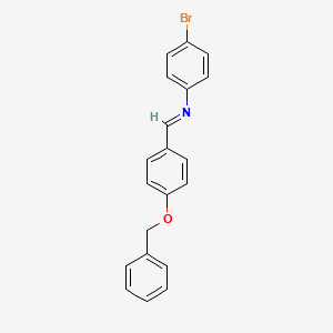 molecular formula C20H16BrNO B11951436 N-{(E)-[4-(benzyloxy)phenyl]methylidene}-4-bromoaniline 