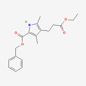 molecular formula C19H23NO4 B11951467 benzyl 4-(3-ethoxy-3-oxopropyl)-3,5-dimethyl-1H-pyrrole-2-carboxylate CAS No. 68999-92-8