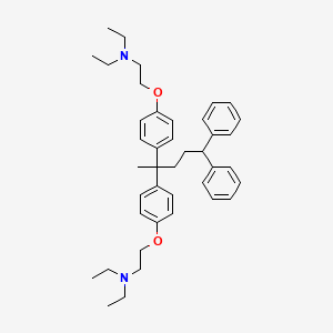 molecular formula C41H54N2O2 B1195151 2-[4-[2-[4-[2-(diethylamino)ethoxy]phenyl]-5,5-diphenylpentan-2-yl]phenoxy]-N,N-diethylethanamine CAS No. 26718-23-0