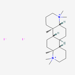 molecular formula C22H42I2N2 B1195153 4,17alpha-Dimethyl-4,17alpha-diaza-D-homo-5alpha-androstane dimethiodide CAS No. 38561-87-4
