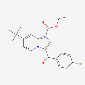 molecular formula C22H22BrNO3 B11951538 Ethyl 3-(4-bromobenzoyl)-7-tert-butyl-1-indolizinecarboxylate CAS No. 853329-44-9
