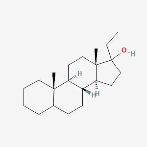 molecular formula C21H36O B1195155 (8R,9S,10S,13S,14S)-17-ethyl-10,13-dimethyl-1,2,3,4,5,6,7,8,9,11,12,14,15,16-tetradecahydrocyclopenta[a]phenanthren-17-ol 