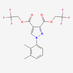 molecular formula C17H14F6N2O4 B11951557 Bis(2,2,2-trifluoroethyl) 1-(2,3-dimethylphenyl)-1H-pyrazole-3,4-dicarboxylate 