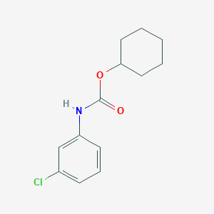 molecular formula C13H16ClNO2 B11951569 Carbamic acid, (3-chlorophenyl)-, cyclohexyl ester CAS No. 116373-55-8