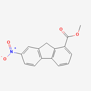 molecular formula C15H11NO4 B11951585 methyl 7-nitro-9H-fluorene-1-carboxylate 