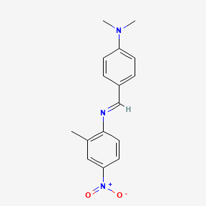 molecular formula C16H17N3O2 B11951591 N-{(E)-[4-(dimethylamino)phenyl]methylidene}-2-methyl-4-nitroaniline 