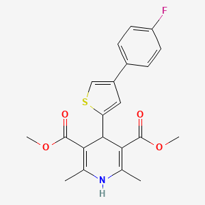 molecular formula C21H20FNO4S B11951610 Dimethyl 4-(4-(4-fluorophenyl)-2-thienyl)-2,6-dimethyl-1,4-dihydro-3,5-pyridinedicarboxylate CAS No. 853310-99-3