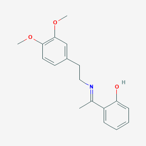 molecular formula C18H21NO3 B11951617 alpha-(3,4-Dimethoxyphenethylimino)-alpha-methyl-O-cresol CAS No. 58199-65-8