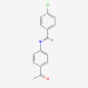 molecular formula C15H12ClNO B11951637 4'-(4-Chlorobenzylideneamino)acetophenone CAS No. 32884-52-9