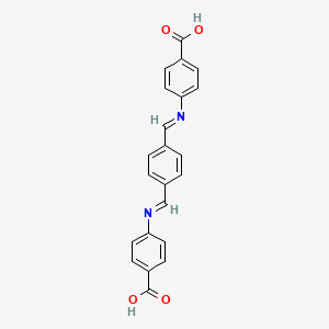 molecular formula C22H16N2O4 B11951696 N,N'-(1,4-Phenylenedimethylidyne)bis(4-carboxyaniline) CAS No. 3782-70-5