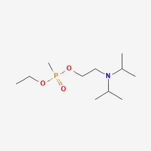 molecular formula C11H26NO3P B1195178 Methylphosphonic acid (2-(bis(1-methylethyl)amino)ethyl) ethyl ester CAS No. 71840-26-1