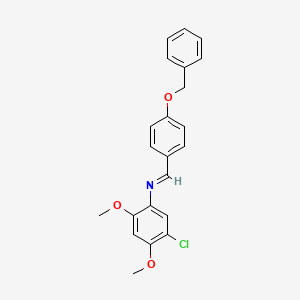 molecular formula C22H20ClNO3 B11951911 N-(4-Benzyloxybenzylidene)-5-chloro-2,4-dimethoxyaniline CAS No. 70627-40-6