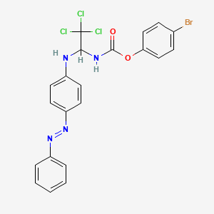 molecular formula C21H16BrCl3N4O2 B11951963 (4-bromophenyl) N-[2,2,2-trichloro-1-(4-phenyldiazenylanilino)ethyl]carbamate CAS No. 202342-24-3