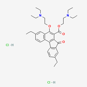 7H-Benzo(c)fluorene-6-carboxylic acid, 5-(2-(diethylamino)ethoxy)-3,9-diethyl-7-oxo-, 2-(diethylamino)ethyl ester, dihydrochloride