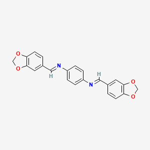 molecular formula C22H16N2O4 B11951980 N,N'-Bis(piperonylidene)-1,4-phenylenediamine CAS No. 4189-11-1