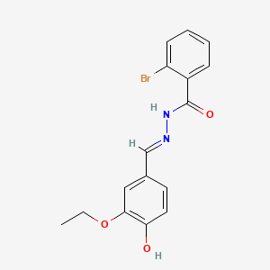 molecular formula C16H15BrN2O3 B11952017 2-bromo-N'-[(E)-(3-ethoxy-4-hydroxyphenyl)methylidene]benzohydrazide CAS No. 359798-27-9