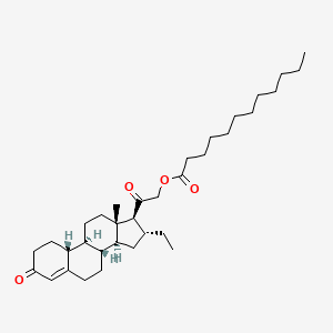 16alpha-Ethyl-21-hydroxy-19-norpregn-4-ene-3,20-dione 21-laurate