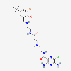 3,5-diamino-N-[2-[[3-[2-[(3-bromo-5-tert-butyl-2-hydroxyphenyl)methylamino]ethylamino]-3-oxopropyl]-methylamino]ethyl]-6-chloropyrazine-2-carboxamide