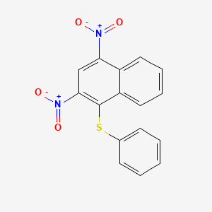 molecular formula C16H10N2O4S B11952040 2,4-Dinitro-1-phenylsulfanylnaphthalene CAS No. 14723-61-6