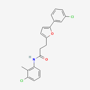 molecular formula C20H17Cl2NO2 B11952048 N-(3-Chloro-2-methylphenyl)-3-(5-(3-chlorophenyl)furan-2-yl)propanamide CAS No. 853312-51-3