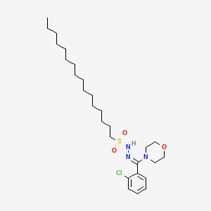 molecular formula C27H46ClN3O3S B11952049 1-Hexadecanesulfonic acid (2-chloro-alpha-morpholinobenzylidene)hydrazide CAS No. 3127-36-4