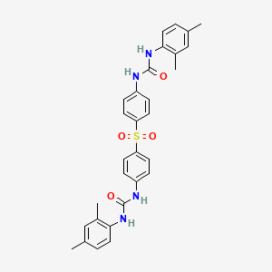 molecular formula C30H30N4O4S B11952106 N-{4-[(4-{[(2,4-dimethylanilino)carbonyl]amino}phenyl)sulfonyl]phenyl}-N'-(2,4-dimethylphenyl)urea CAS No. 1262-25-5