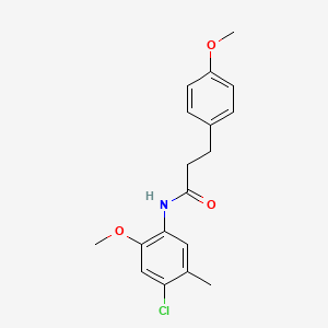 molecular formula C18H20ClNO3 B11952109 N-(4-chloro-2-methoxy-5-methylphenyl)-3-(4-methoxyphenyl)propanamide CAS No. 848058-00-4
