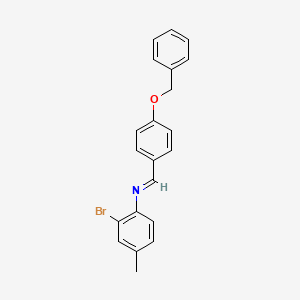 molecular formula C21H18BrNO B11952116 N-(4-Benzyloxybenzylidene)-2-bromo-4-methylaniline CAS No. 70627-41-7