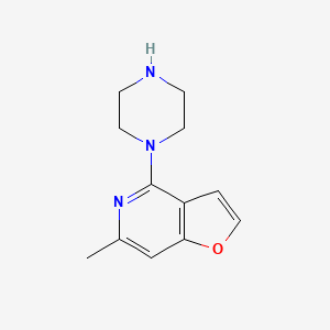 Furo(3,2-c)pyridine, 6-methyl-4-(1-piperazinyl)-