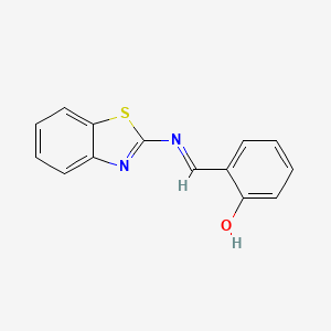 molecular formula C14H10N2OS B11952129 2-[(1,3-Benzothiazol-2-yl)iminomethyl]phenol 