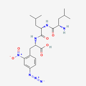 molecular formula C21H31N7O6 B1195215 Leucyl-leucyl-4-azido-2-nitrophenylalanine CAS No. 83447-91-0