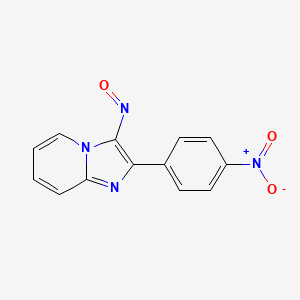 molecular formula C13H8N4O3 B11952175 Imidazo(1,2-a)pyridine, 2-(p-nitrophenyl)-3-nitroso- CAS No. 3323-01-1