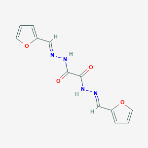 molecular formula C12H10N4O4 B11952184 N'~1~,N'~2~-bis[(E)-furan-2-ylmethylidene]ethanedihydrazide CAS No. 6629-08-9