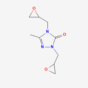 molecular formula C9H13N3O3 B1195219 2,4-Dihydro-2,4-bis(oxiranylmethyl)-5-methyl-3H-1,2,4-triazol-3-one CAS No. 86548-95-0