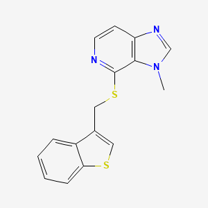 3H-Imidazo(4,5-c)pyridine, 4-((benzo(b)thien-3-ylmethyl)thio)-3-methyl-