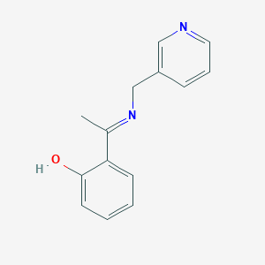 molecular formula C14H14N2O B11952205 alpha-Methyl-alpha-(3-pyridylmethylimino)-O-cresol CAS No. 58199-70-5