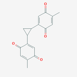 molecular formula C17H14O4 B1195221 2-Methyl-5-[2-(4-methyl-3,6-dioxocyclohexa-1,4-dien-1-yl)cyclopropyl]cyclohexa-2,5-diene-1,4-dione CAS No. 87050-85-9
