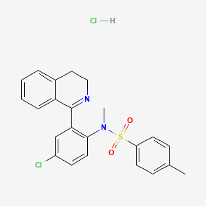 molecular formula C23H22Cl2N2O2S B11952282 N-[4-chloro-2-(3,4-dihydro-1-isoquinolinyl)phenyl]-N,4-dimethylbenzenesulfonamide hydrochloride CAS No. 10256-61-8
