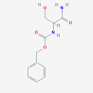 molecular formula C11H14N2O4 B11952321 Benzyl (1-amino-3-hydroxy-1-oxopropan-2-yl)carbamate CAS No. 3479-50-3