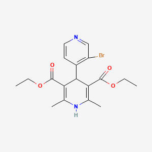 molecular formula C18H21BrN2O4 B11952332 Diethyl 4-(3-bromopyridin-4-yl)-2,6-dimethyl-1,4-dihydropyridine-3,5-dicarboxylate 